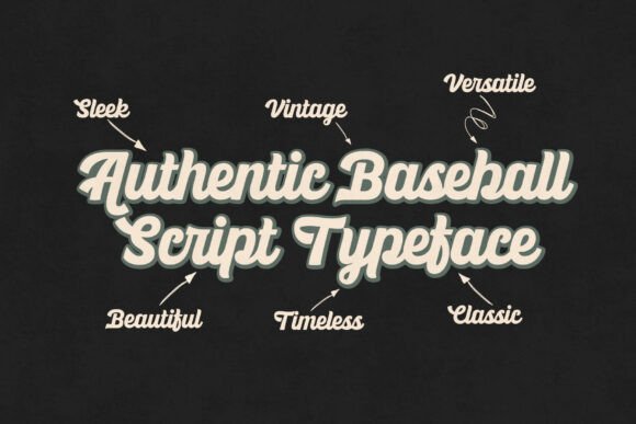 Ballpark Beauty: The Classic Script Typeface for Vintage Designs