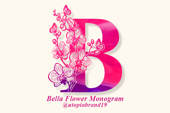 Bella Flower Monogram: Elegant Decorative Font for Projects