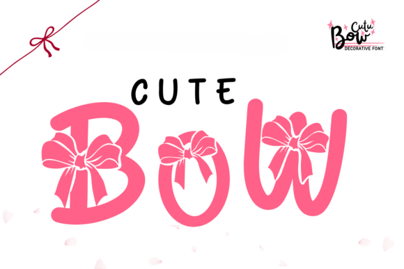 Cute Bow Font: Adorable Letterforms for Girly Designs