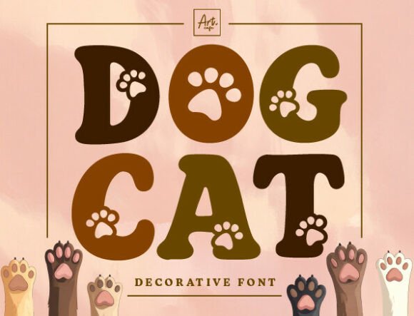 Dog Cat Retro Paw: A Playful Font for Pet Lovers