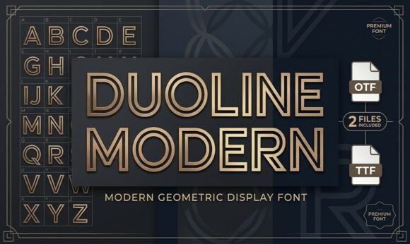 Duoline Modern: The Double-Line Display Typeface