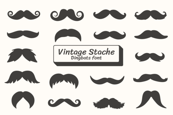 Vintage Stache: A Sketch-Style Font for Creative Projects