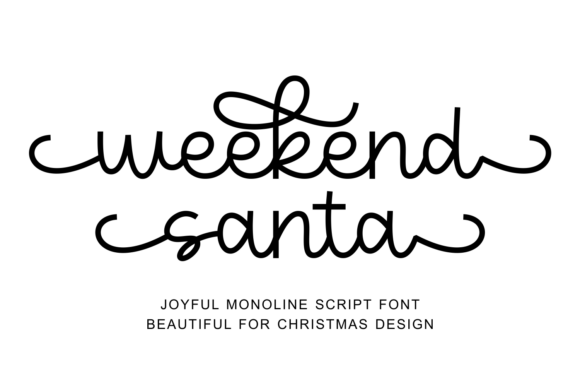 Weekend Santa: A Festive Monoline Script Font